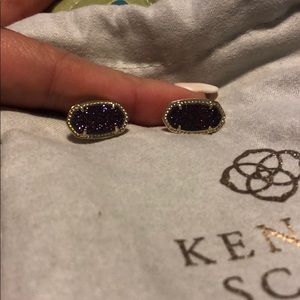 Kendra Scott Earrings - purple drusy